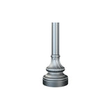 10' Tall x 4.0" OD x 0.125" Thick, Round Straight Aluminum, Decorative Arlen Style Anchor Base Light Pole