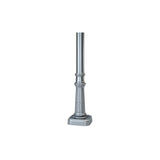 14' Tall x 4.0" OD x 0.125" Thick, Round Straight Aluminum, Decorative Homewood Style Anchor Base Light Pole