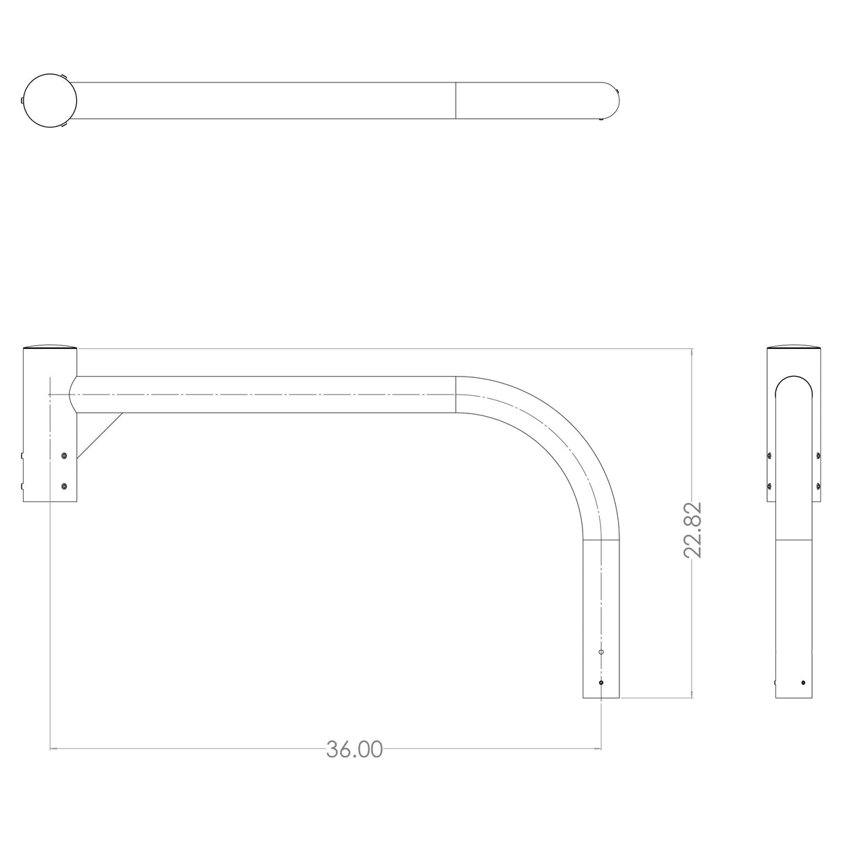 PA1 Single Pendant Arm w/ Gusset