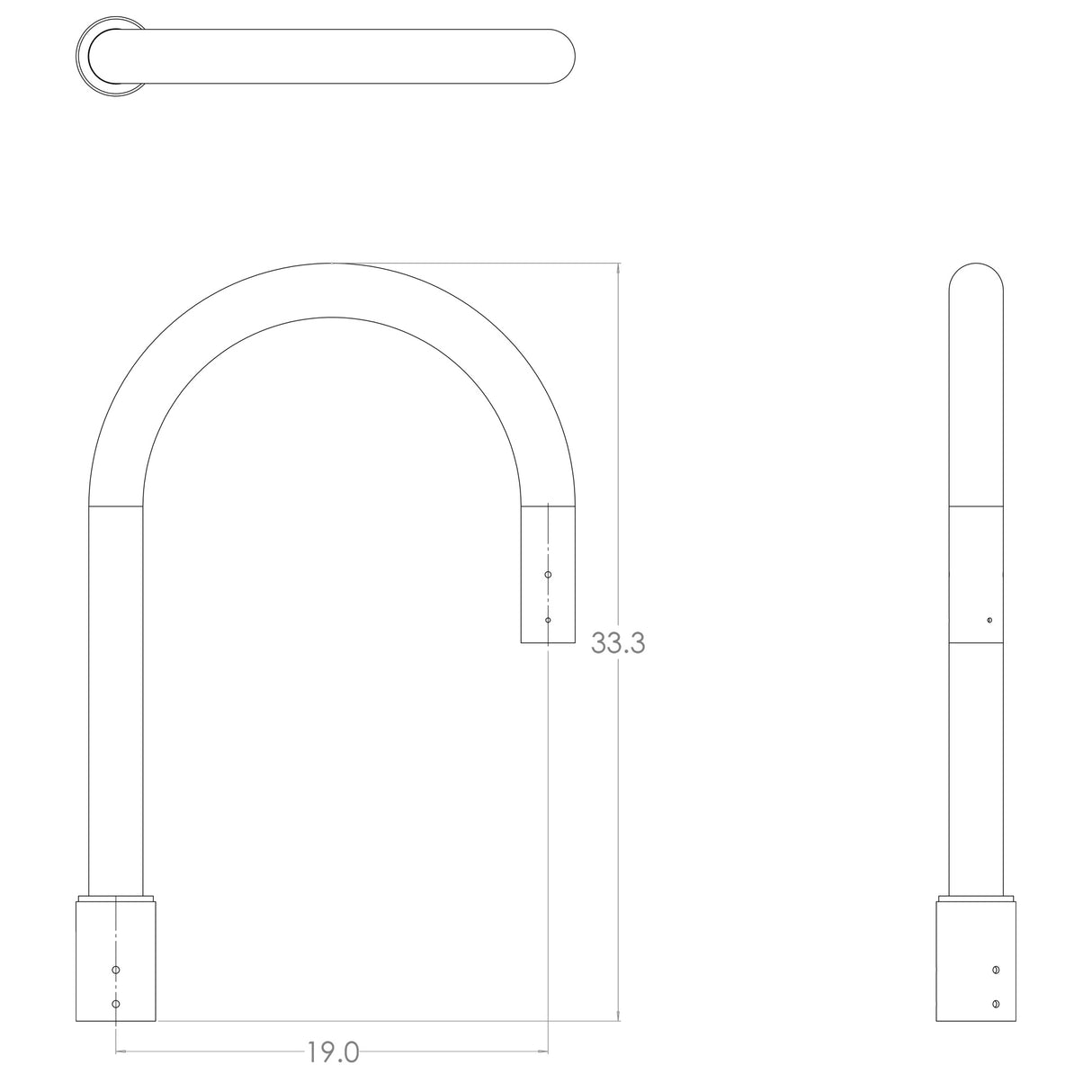 SH1 Single Shepherds Hook Pole Top Bracket