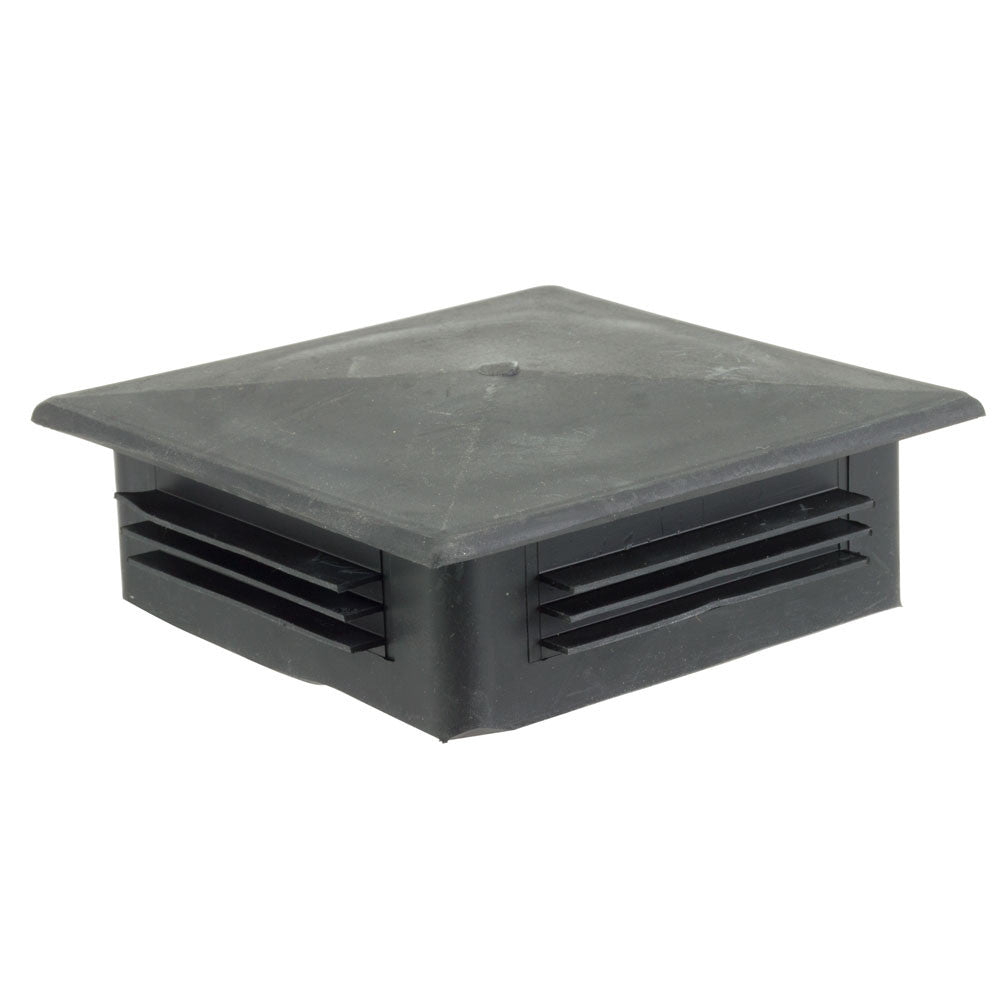 Square Injection Molded Plastic Top Cap for 6" OD Square Light Pole