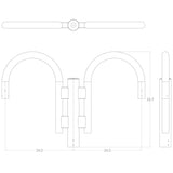 SS2 2@180 Side Shepherds Hook Pole Top Bracket