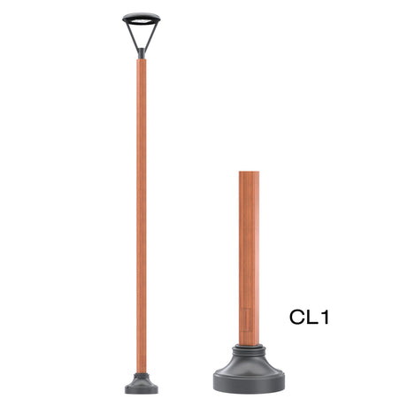 8' Above Grade + 4' Below Grade x 4.0" OD x 0.125" Wall Thickness, Round Straight Aluminum, Direct Burial Decorative Light Pole