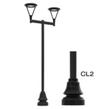 12' Above Grade + 4' Below Grade x 5.0" OD x 0.188" Wall Thickness, Round Straight Aluminum, Direct Burial Decorative Light Pole