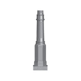 8' Tall x 5.0" OD x 0.125" Thick, Round Straight Aluminum, Decorative Williamsburg Style Anchor Base Light Pole