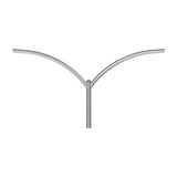 2 @ 180 deg. Fixture Mount, 4' Long, Steel Upsweep Bracket, Pole Top Mount