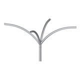 4 @ 90 deg. Fixture Mount, 4' Long, Steel Upsweep Bracket, Pole Top Mount