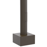 15' Tall x 5.0" OD x 0.188" Thick, Round Straight Aluminum, Anchor Base Light Pole